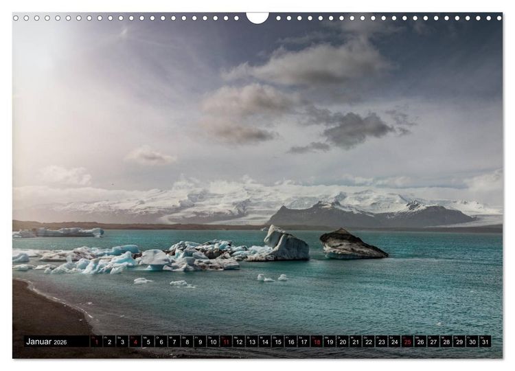 Produktbild: Island. Ein Land f&uuml;r Entdecker und Abenteurer. (Wandkalender 2026 DIN A3 quer), CALVENDO Monatskalender