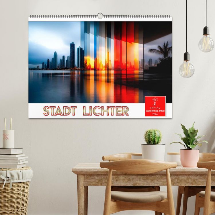 Produktbild: Stadt Lichter (Wandkalender 2026 DIN A2 quer), CALVENDO Monatskalender