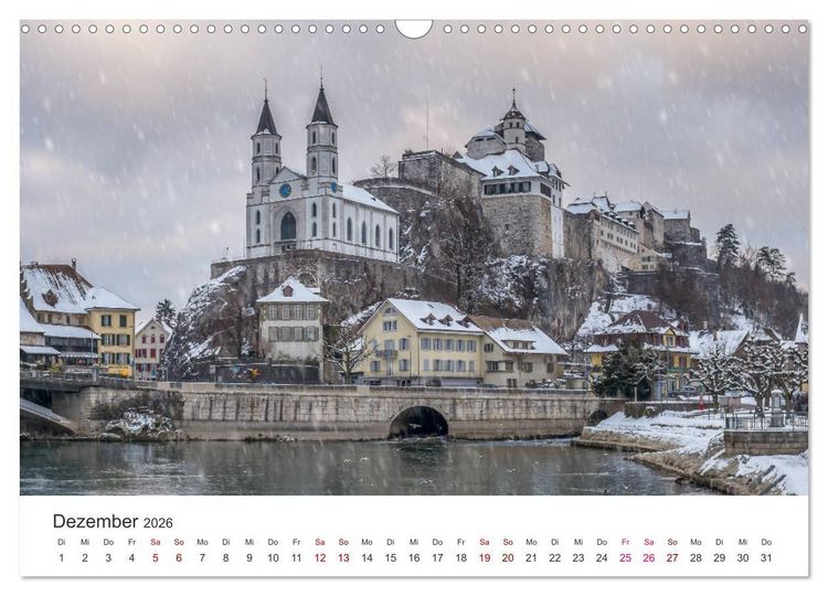 Produktbild: Schweiz - Die sch&ouml;nsten St&auml;dte (Wandkalender 2026 DIN A3 quer), CALVENDO Monatskalender