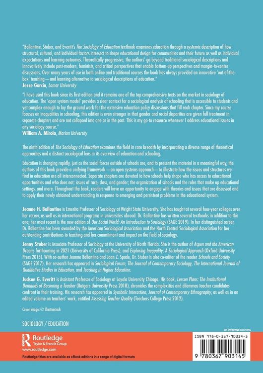 Produktbild: The Sociology of Education