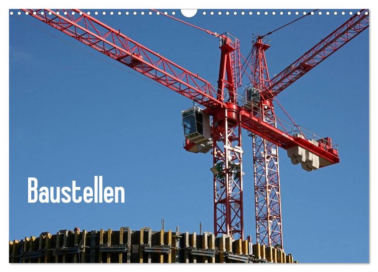 Produktbild: Baustellen (Wandkalender 2026 DIN A3 quer), CALVENDO Monatskalender