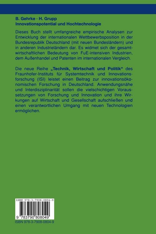 Produktbild: Innovationspotential und Hochtechnologie