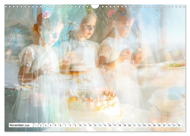 Produktbild: Doppelbelichtung in luftig leichten KI-Bildern (Wandkalender 2026 DIN A3 quer), CALVENDO Monatskalender