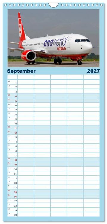 Produktbild: Familienplaner 2027 - In Memoriam Air Berlin mit 5 Spalten (Wandkalender, 21 x 45 cm) CALVENDO