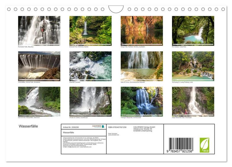Produktbild: Wasserf&auml;lle (Wandkalender 2026 DIN A4 quer), CALVENDO Monatskalender