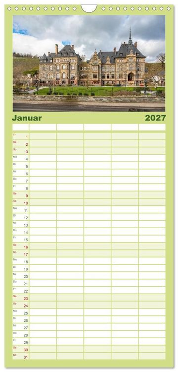 Produktbild: Familienplaner 2027 - Moselansichten mit 5 Spalten (Wandkalender, 21 x 45 cm) CALVENDO