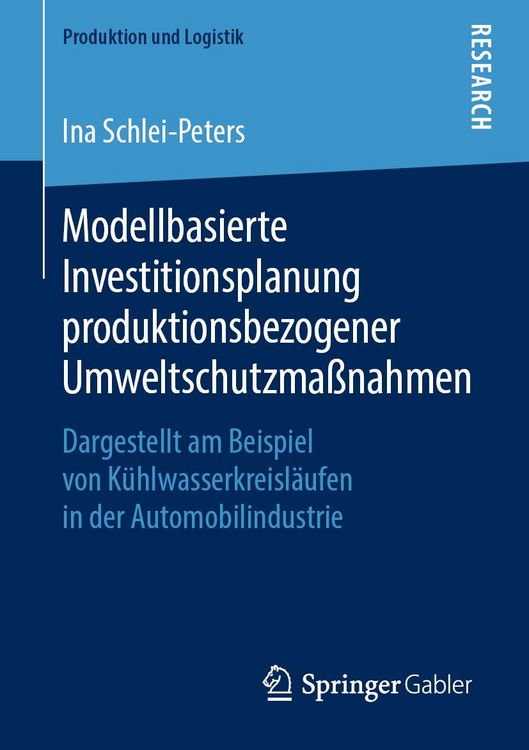 Produktbild: Modellbasierte Investitionsplanung produktionsbezogener Umweltschutzma&szlig;nahmen