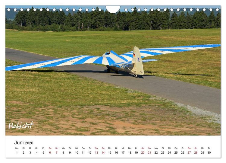 Produktbild: Flugzeuge auf der Wasserkuppe 2026 (Wandkalender 2026 DIN A4 quer), CALVENDO Monatskalender