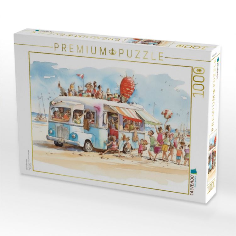 Produktbild: CALVENDO Puzzle Strandfreuden | 1000 Teile Lege-Gr&ouml;&szlig;e 64x48cm Foto-Puzzle f&uuml;r gl&uuml;ckliche Stunden