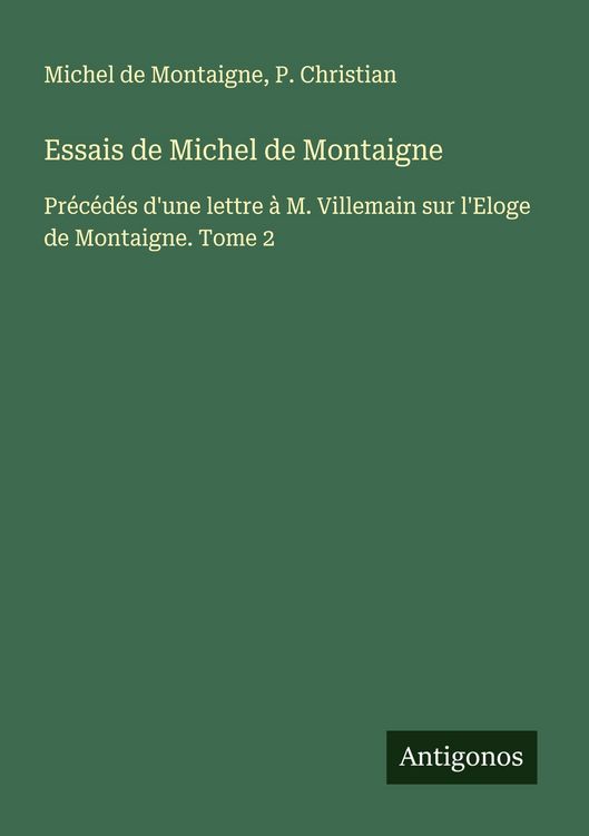 Produktbild: Essais de Michel de Montaigne