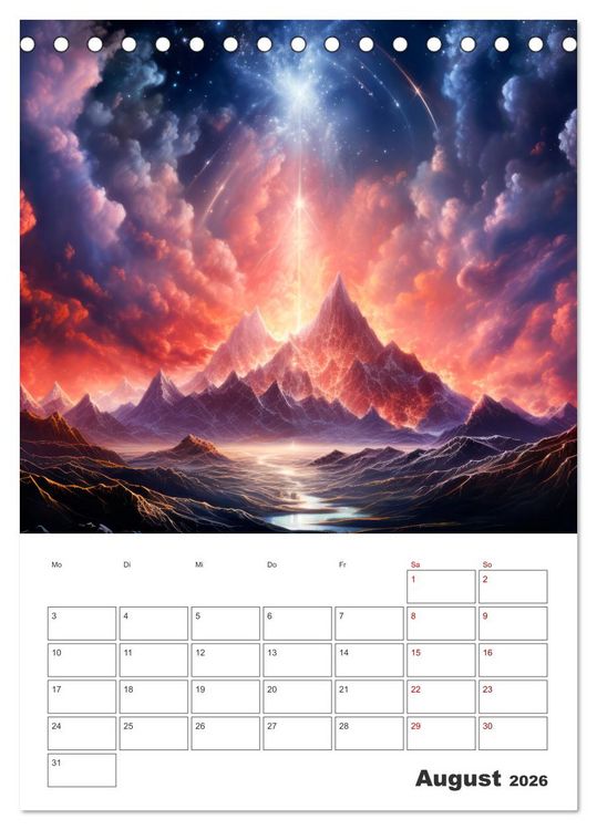 Produktbild: FERNE WELTEN Cooler Terminplaner (Tischkalender 2026 DIN A5 hoch), CALVENDO Monatskalender