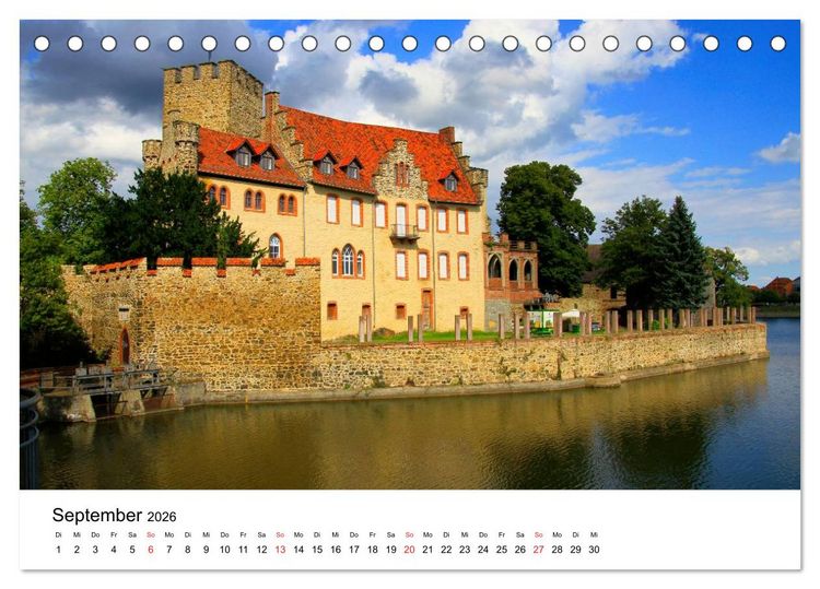 Produktbild: Deutschlands Burgen - Von der Burg zum Schloss (Tischkalender 2026 DIN A5 quer), CALVENDO Monatskalender