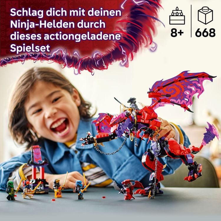 Produktbild: LEGO NINJAGO Chaosdrache Donnerzahn - Ninja Set mit 6 Minifiguren 71832