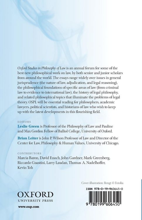Produktbild: Oxford Studies in Philosophy of Law