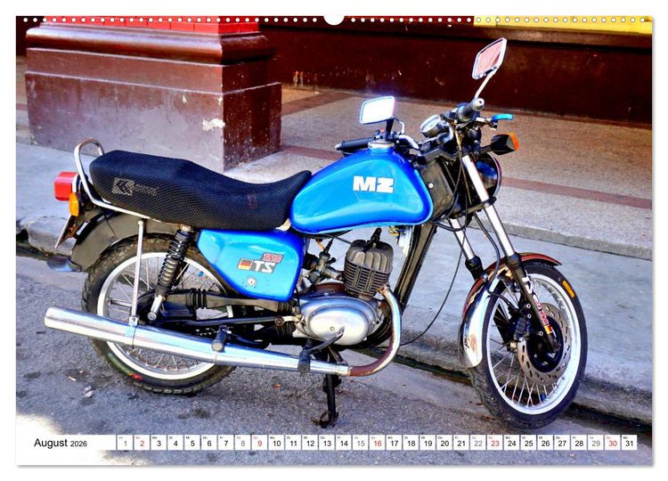Produktbild: Motorrad-Legende MZ TS 150 - Ein Exportschlager der DDR (Wandkalender 2026 DIN A2 quer), CALVENDO Monatskalender
