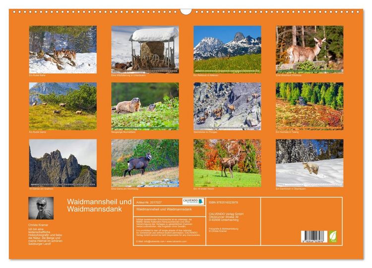 Produktbild: Waidmannsheil und Waidmannsdank (Wandkalender 2026 DIN A2 quer), CALVENDO Monatskalender