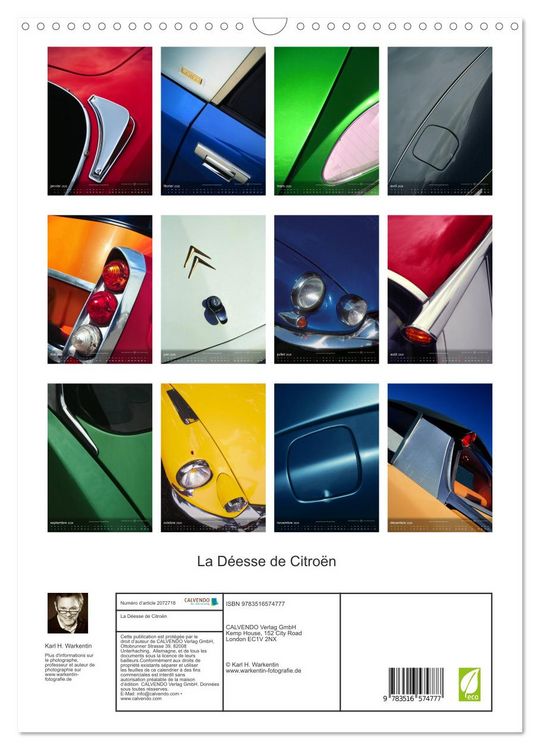 Produktbild: La D&eacute;esse de Citro&euml;n (Calendrier mural 2026 DIN A3 horizontal), CALVENDO calendrier mensuel