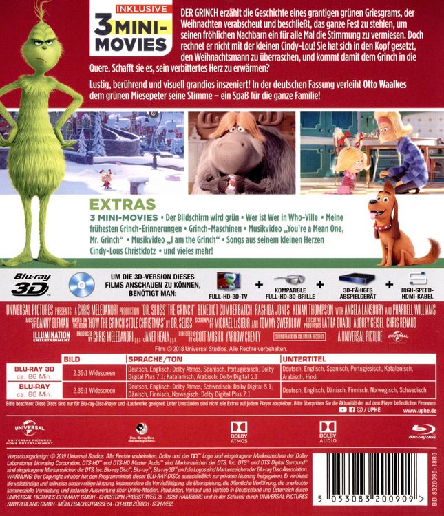 Der Grinch (2018) - Weihnachts-Edition (Blu-ray 3D) (+ Blu-ray)