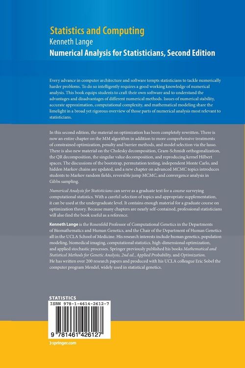 Produktbild: Numerical Analysis for Statisticians