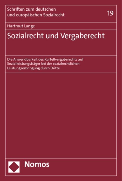 Produktbild: Sozialrecht und Vergaberecht