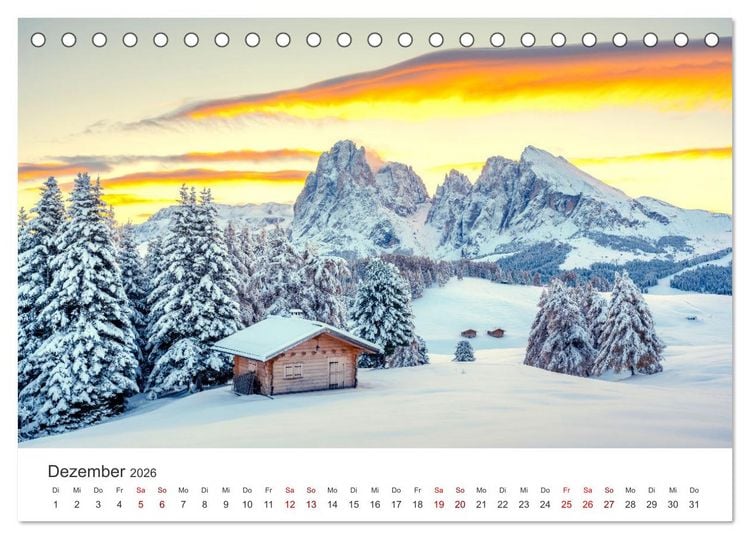 Produktbild: Seiser Alm - Im Herzen der Dolomiten. (Tischkalender 2026 DIN A5 quer), CALVENDO Monatskalender