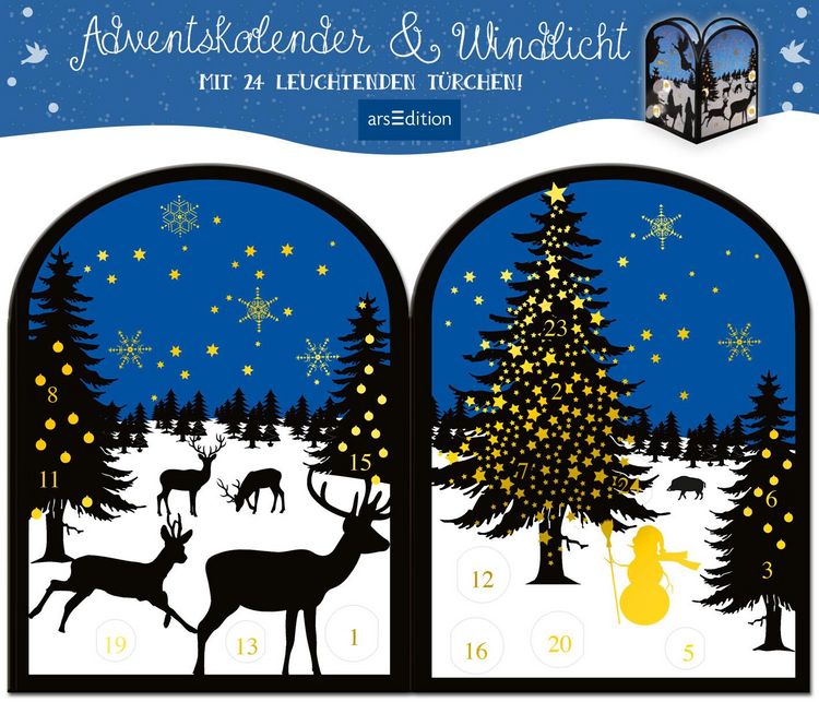 Produktbild: Teelichth&auml;uschen Winternacht