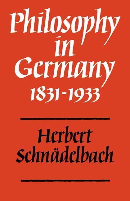 Produktbild: Philosophy in Germany 1831 1933