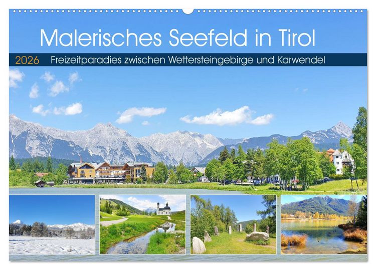 Produktbild: Malerisches Seefeld in Tirol (Wandkalender 2026 DIN A2 quer), CALVENDO Monatskalender