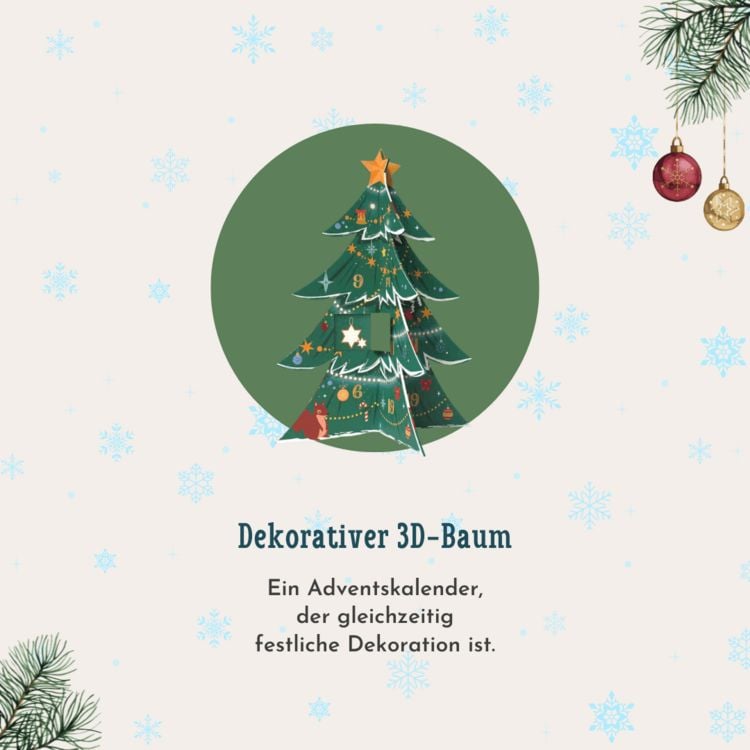Produktbild: O R&auml;tselbaum! &ndash; 3D-Adventskalender zum Aufstellen und Aufklappen