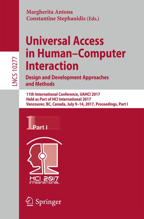 Produktbild: Universal Access in Human&ndash;Computer Interaction. Design and Development Approaches and Methods