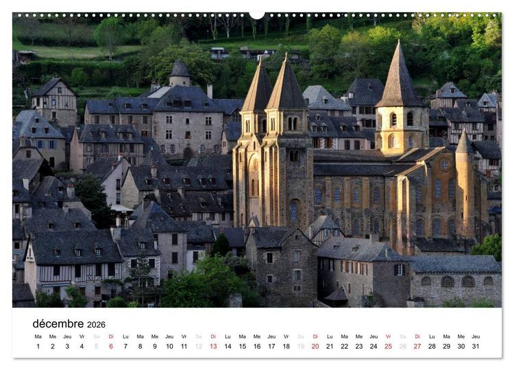 Produktbild: Abbatiale de Conques (Calendrier mural 2026 DIN A2 vertical) calendrier de bureau