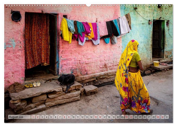 Produktbild: Indien - Spektakel der Farben (hochwertiger Premium Wandkalender 2026 DIN A2 quer), Kunstdruck in Hochglanz