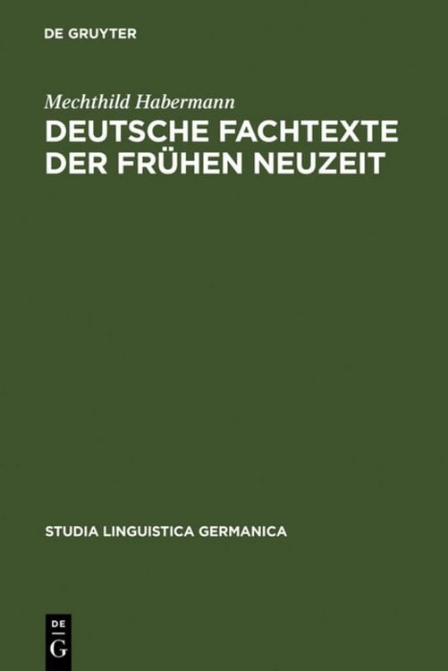 Produktbild: Deutsche Fachtexte der fr&uuml;hen Neuzeit