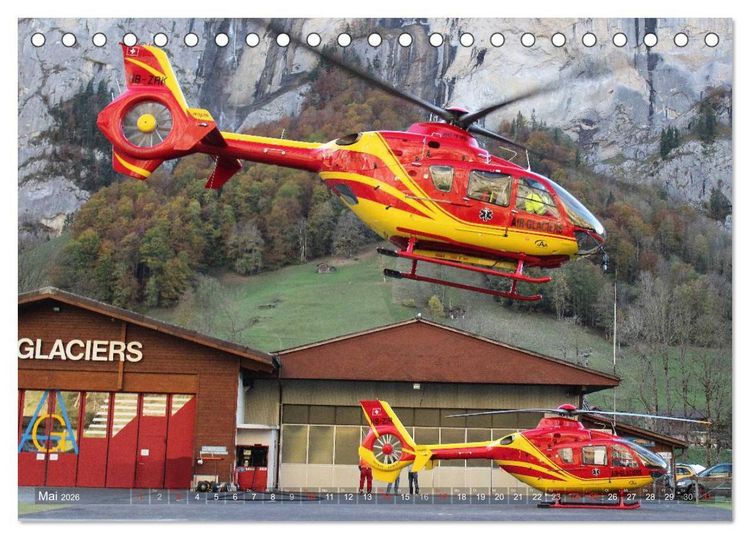 Produktbild: Helikopter in der Luft (Tischkalender 2026 DIN A5 quer), CALVENDO Monatskalender