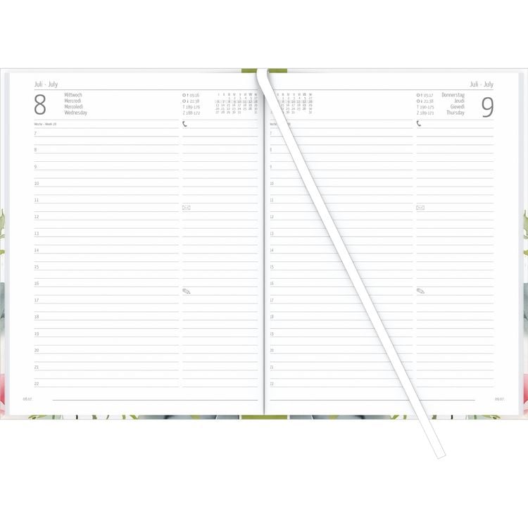 Produktbild: Buchkalender Style Roses 2026 - Büro-Kalender A5 - Cheftimer - 1 Tag 1 Seite - 352 Seiten - Rose - Alpha Edition