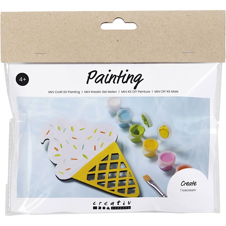 Produktbild: Creativ Company Mini Kreativ Set Malen, Eiswaffel, Sortierte Farben