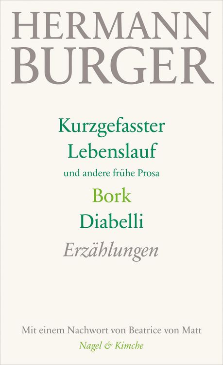 Produktbild: Kurzgefasster Lebenslauf und andere fr&uuml;he Prosa. Bork. Diabelli