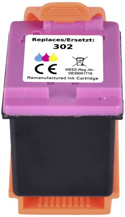 Produktbild: Renkforce Druckerpatrone ersetzt HP 302, F6U65AE Kompatibel Color RF-5693274