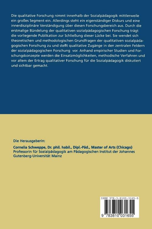 Produktbild: Qualitative Forschung in der Sozialp&auml;dagogik