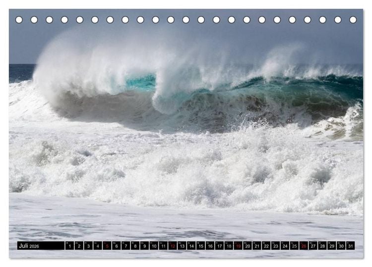Produktbild: Hawai'i Wellen (Tischkalender 2026 DIN A5 quer), CALVENDO Monatskalender