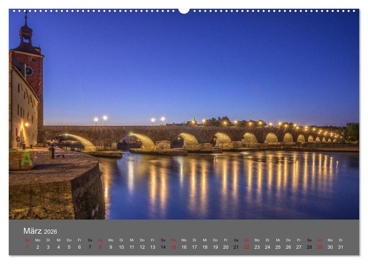 Produktbild: Regensburg - Stadtansichten (Wandkalender 2026 DIN A2 quer), CALVENDO Monatskalender
