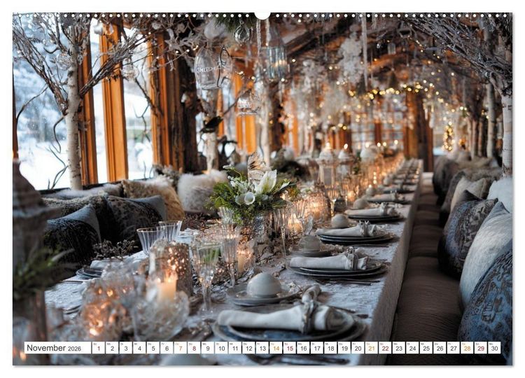Produktbild: Kulinarische Eleganz (hochwertiger Premium Wandkalender 2026 DIN A2 quer), Kunstdruck in Hochglanz