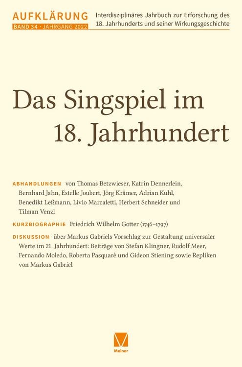 Produktbild: Aufkl&auml;rung 34: Das Singspiel im 18. Jahrhundert