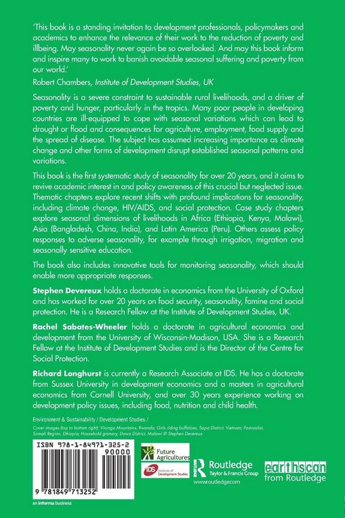 Produktbild: Seasonality, Rural Livelihoods and Development