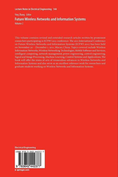 Produktbild: Future Wireless Networks and Information Systems