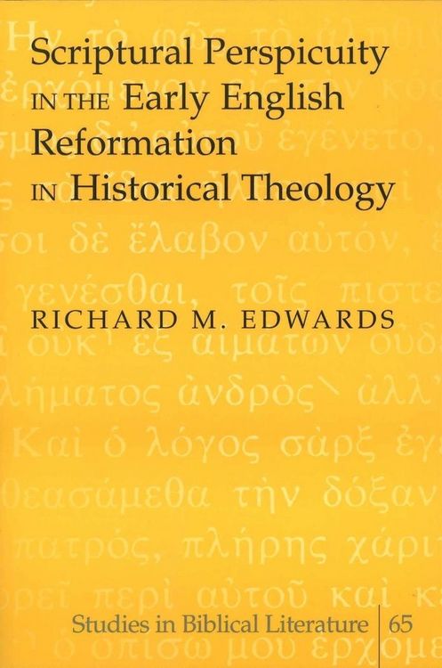 Produktbild: Scriptural Perspicuity in the Early English Reformation in Historical Theology
