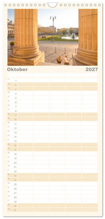 Produktbild: Familienplaner 2027 - Daheim in Wiesbaden mit 5 Spalten (Wandkalender, 21 x 45 cm) CALVENDO