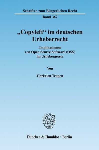 Produktbild: "Copyleft" im deutschen Urheberrecht.