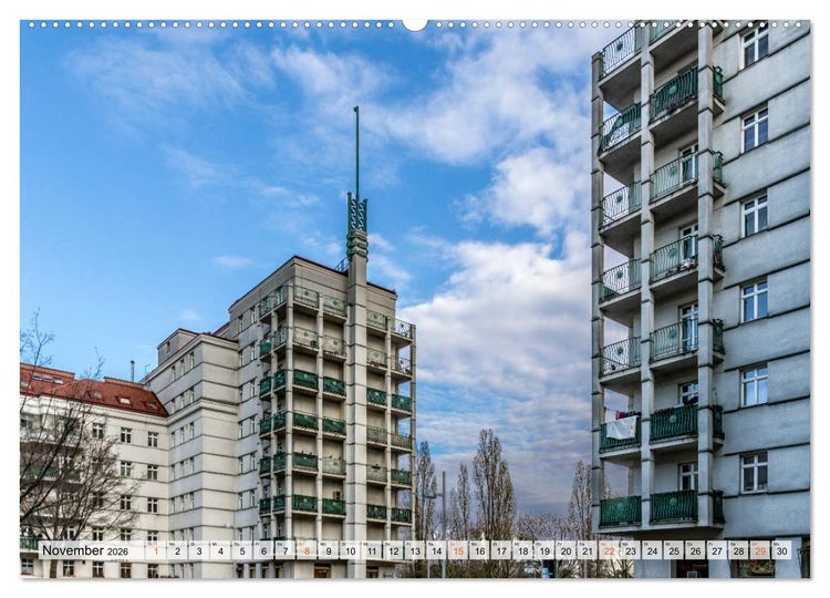 Produktbild: Baukunst des Roten Wien (hochwertiger Premium Wandkalender 2026 DIN A2 quer), Kunstdruck in Hochglanz