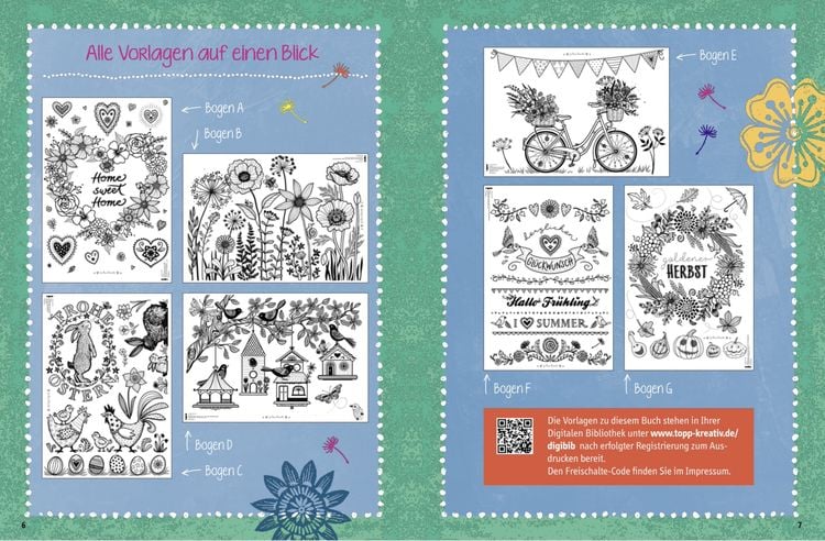 Produktbild: Vorlagenmappe Fensterdeko mit dem Kreidemarker - Durchs Jahr mit Bine Brändle. Inkl. Original Kreidemarker von Kreul